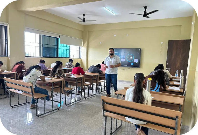 Students in a classroom session