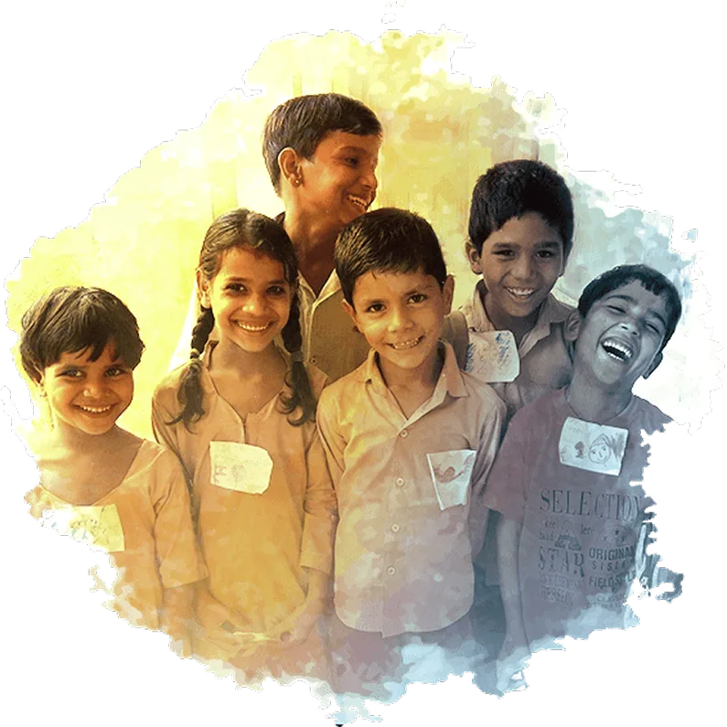 A group of happy school children — Shakti Education students